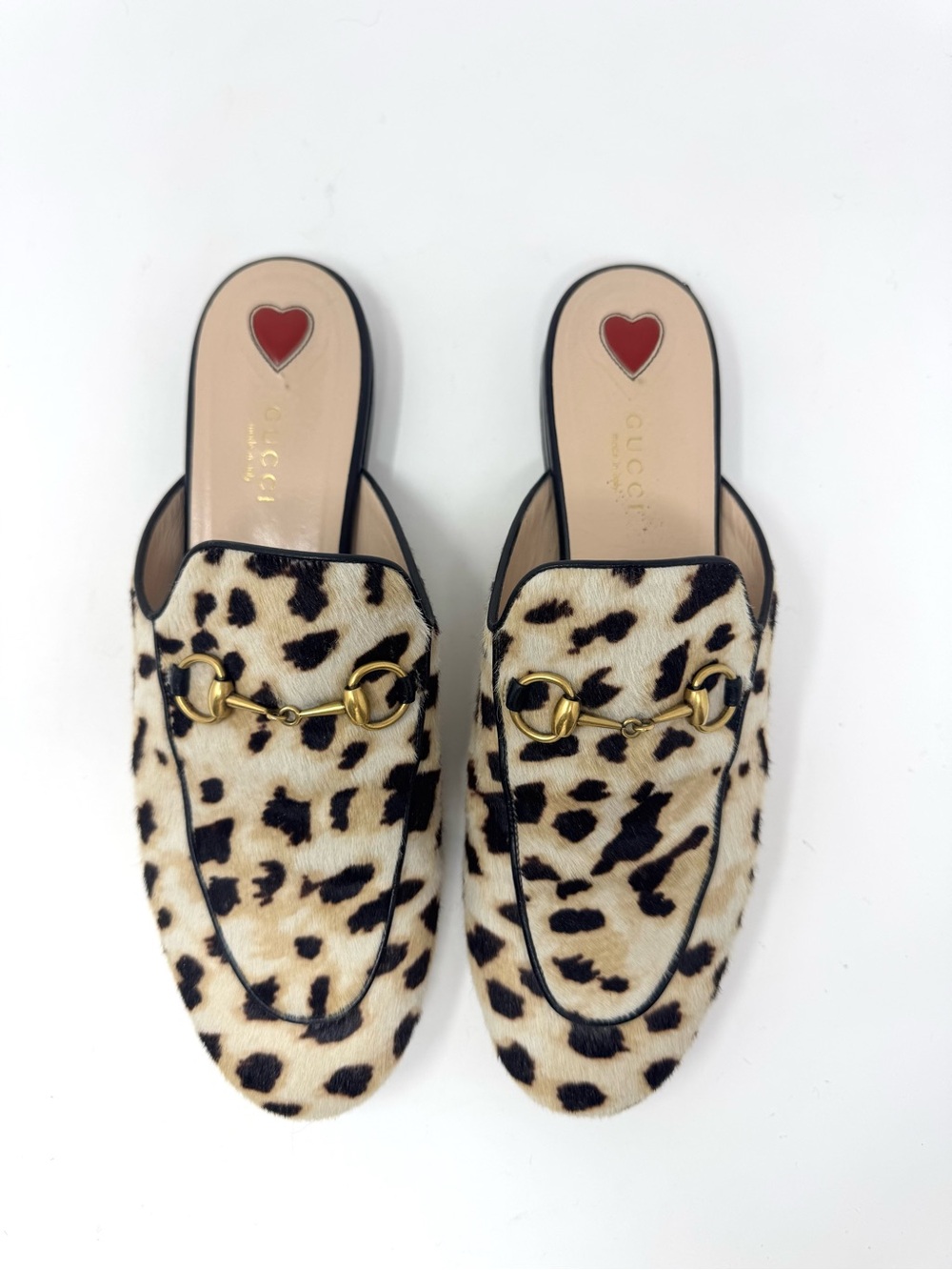 Gucci Princetown Horsebit Mules - Leopard Calf
Hair - Size 38.5 IT - Picture 2 of 15
